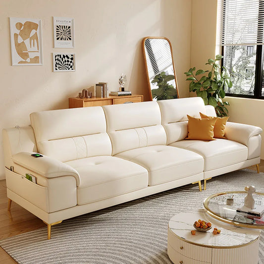 Leather Sofa Modern White Kawaii Hand Rest Cover Bedroom Decorative Pillows Relax Couch Luxury Sofa Inflavel Lounge Furniture