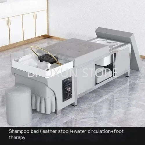 Foot Basin Hair Washing Bed Japanese Comfort Massage Head Spa Shampoo Chair Salon Luxury Behandelstoel Salon Equipment MQ50SC