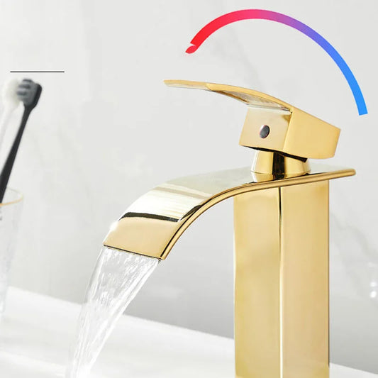 Gold Nordic Kitchen Mounted Bathroom Sink Faucets Basin Faucet Modern Minimalist Bathroom Wash Basin Mixer Water Tap