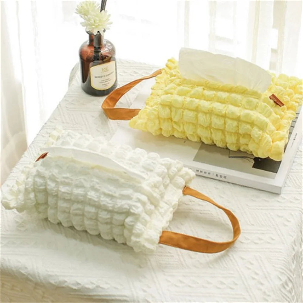 Luxury Pineapple Pattern Tissue Box Hanging Foldable Napkin Holder Rectangle Nordic Home Kitchen Paper Holder Storage Box Decor