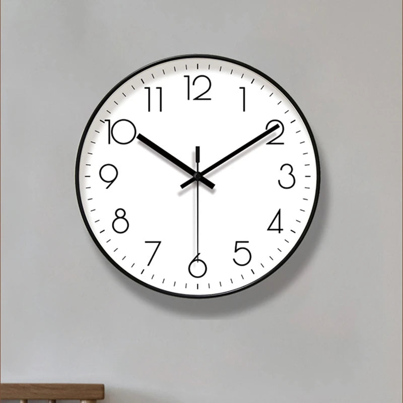 Classic Fashion Minimalist Wall Clocks Silent Sweep Seconds Quartz Wall Clock Large Size 35cm Decoration Clock for Living Room