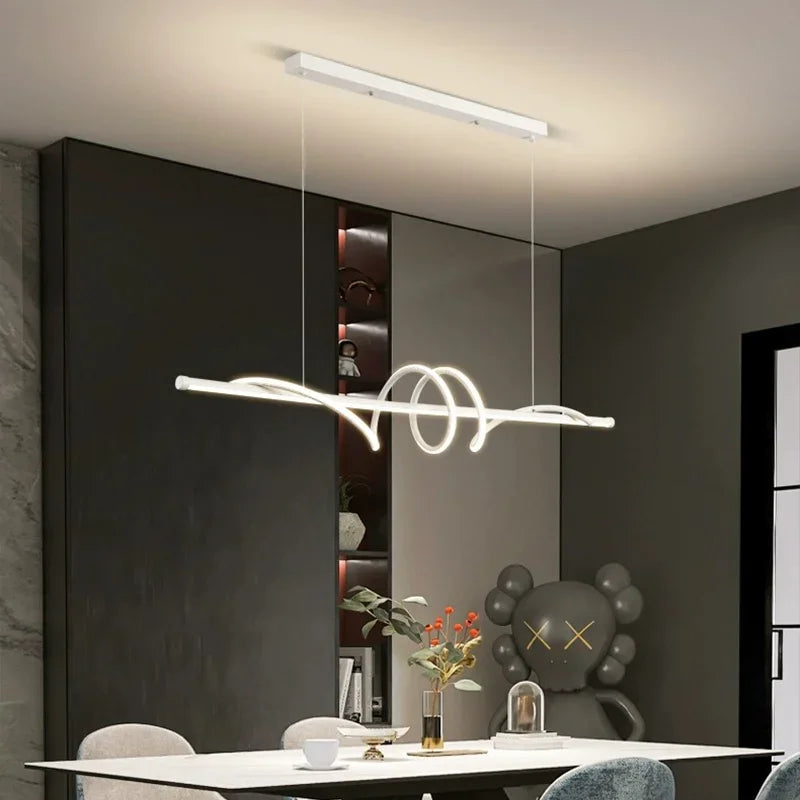 WELTIG Minimalist LED Pendant Light – Modern Chandelier for Dining & Living Rooms