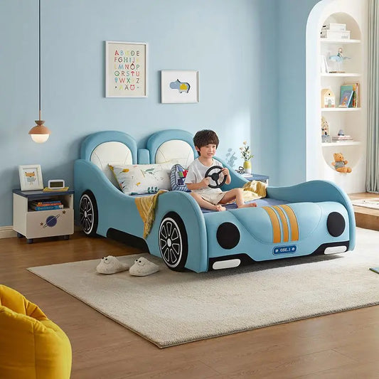 Queen Headboard Double Bed Nordic European Single King Size Children car bed Storage Modern Letto Matrimoniale Bedroom Furniture