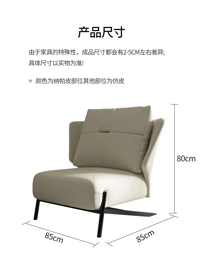 Lazy Sofa Living Room Single Sofa Chair Modern Minimalist Bedroom Leisure Chair Light Luxury Senior Balcony Recliner