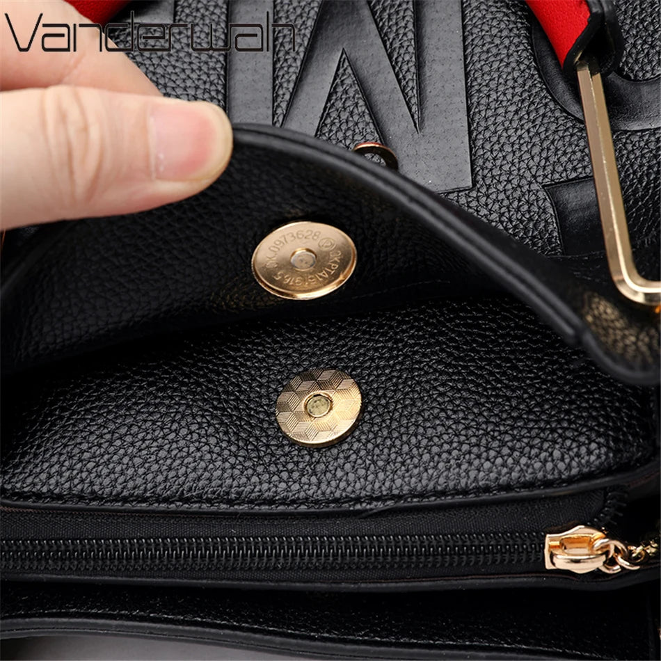 3 Layers Luxury Handbags Women Bags Designer Letters Women's PU Leather Hand Shopping Bags Shoulder Crossbody Bag Sac A Main