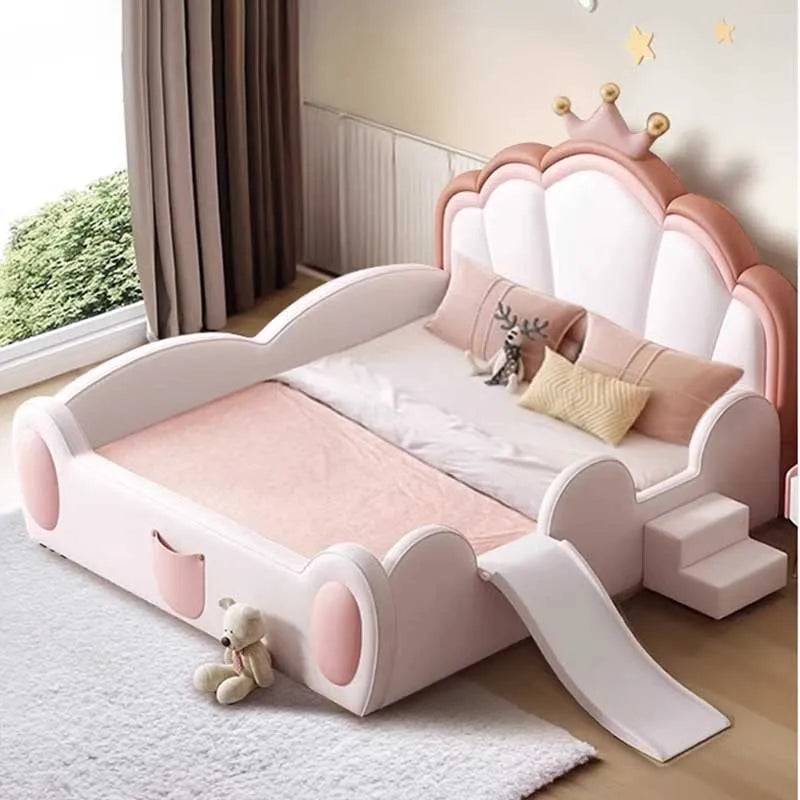 Kids European Double Bed Modern Wood Drawers Headboard Frame Double Bed Girl Sleeping Letti Matrimoniali Bedroom Furniture