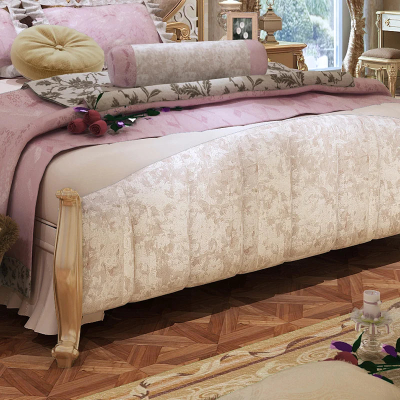 Luxury Wooden Furniture Comfortable Soft King Size Double European Style Bed