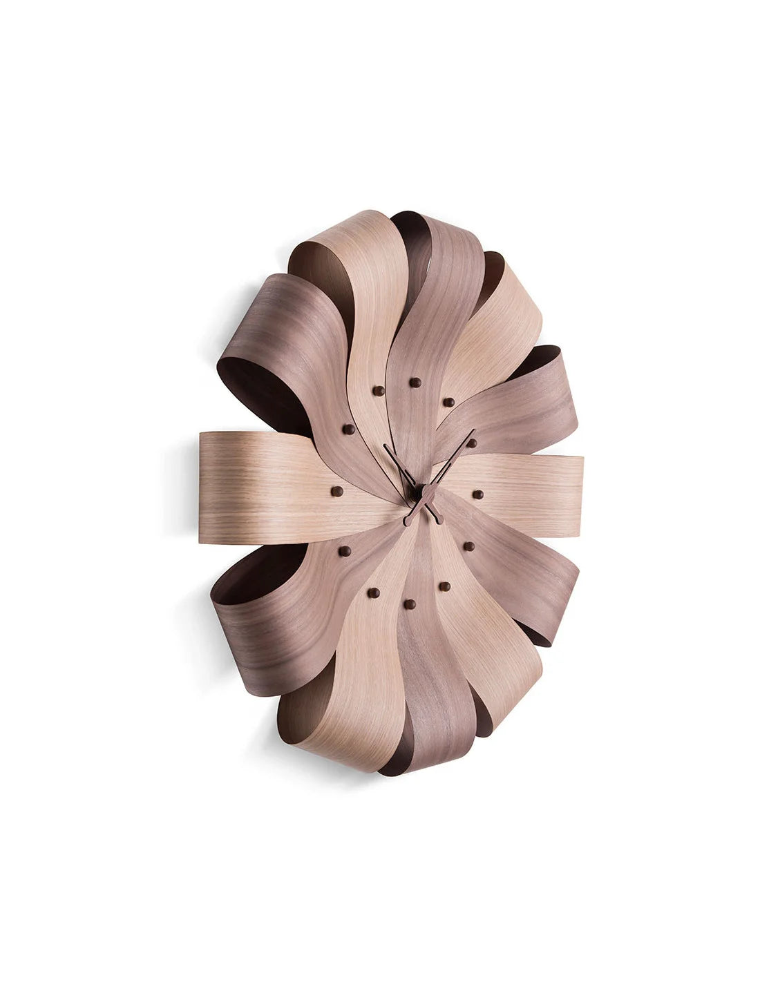 DIAM 55CM Walnut Wall Clock Nordic  HomeDecorative Minimalist Modern Art Creativity Wall  Watches