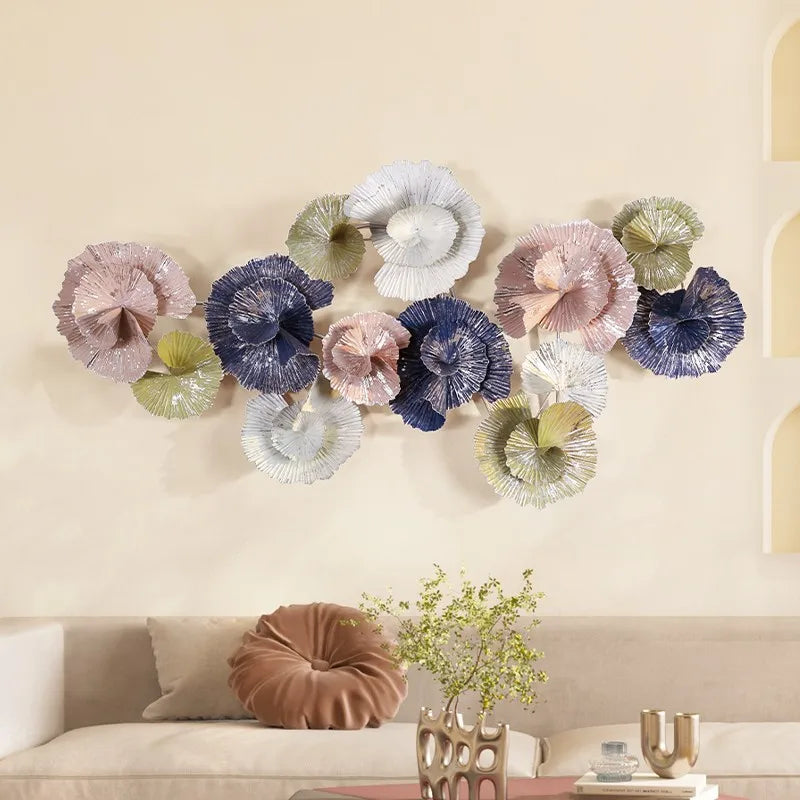 Three-dimensional Flower Wall Hanging Living Room Background Wall Decorative Art Sofa Wall Decoration