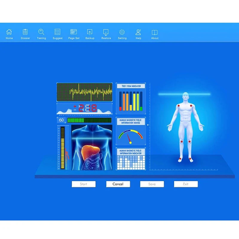 QMR-998 Quantum Resonance Magnetic Analyzer Set Hand Touch Quantum Body Analyzer With 52 Reports For Sub-health Test 10Th New