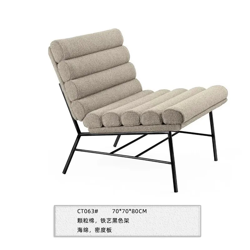 Nordic Couch Home Armchair Zhonggu Single Minimalist Living Room Balcony Leisure B & B Chair