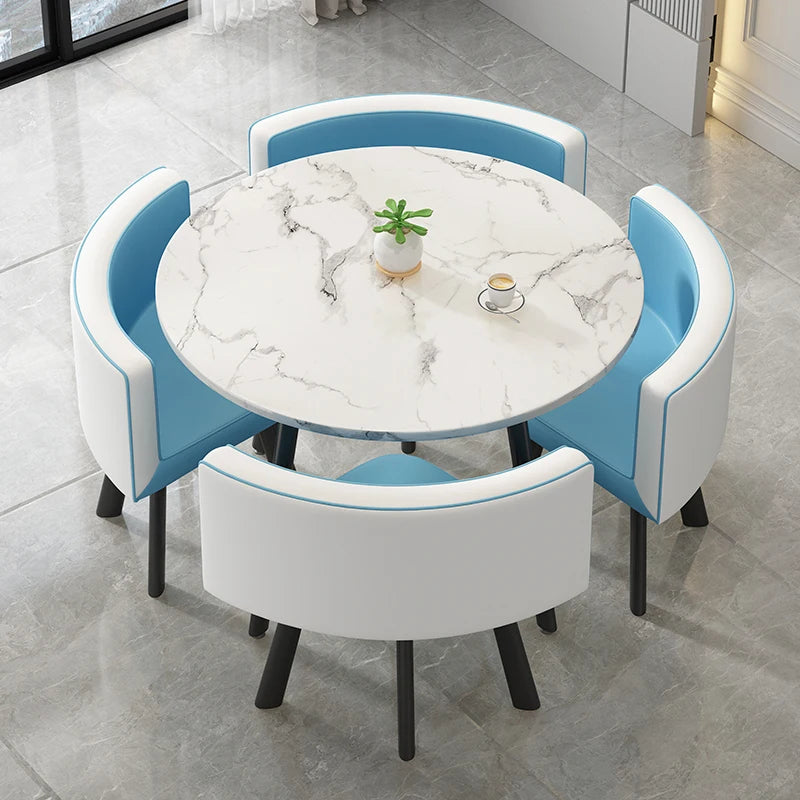 Dining Table Furniture Chairs Minimalist Modern Set 4 Chairs Comedor 4 Sillas Reception Living Room Kitchen Table