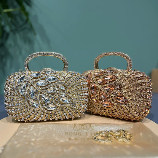 2023 New Handbag Banquet Celebrity Light Luxury Dinner Bag Handheld Bag Women's Diamond Embedding Luxury Evening Dress Bag