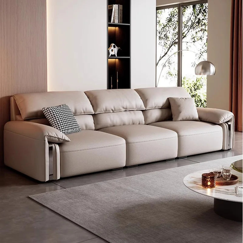 Modern Leather Sofas Living Room European Luxury Sectional Sofas Modular Design Divano Soggiorno Di Lusso Home Decoration