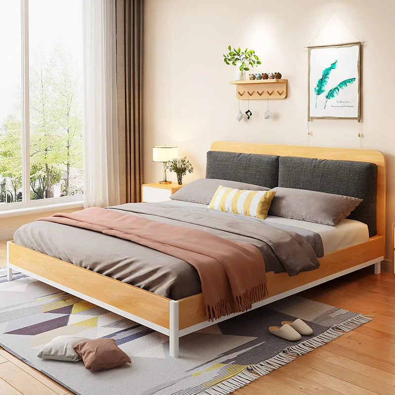 Guyi Soft Back Bed Master Bedroom Modern Minimalist Double Bed