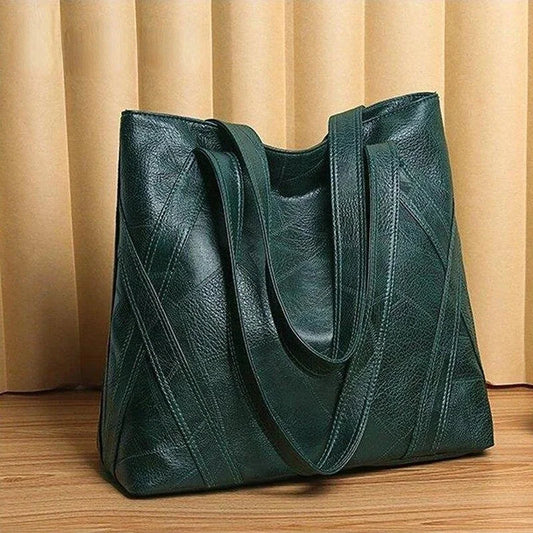 Women Fashion Vintage Soft Pu Leather Handbag Female High Quality Luxury Shoulder Ladies Casual Large Capacity Tote Bag 2024