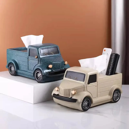 Classic Car Decorative Tissue Box, Living Room, Creative, Light, Luxury, High-End Table, Cartoon Decoration, Multi-functional Pa