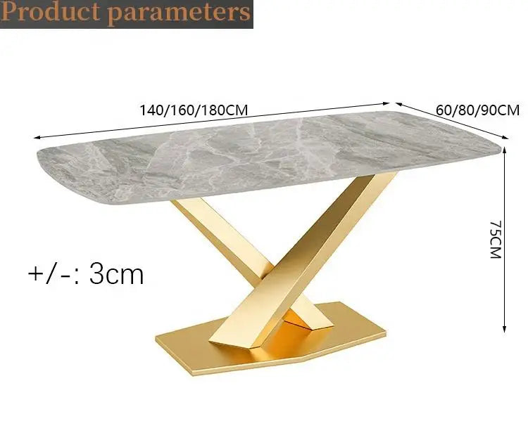 Luxury marble rectangular dining table  modern dining tables dining room furniture table and chair