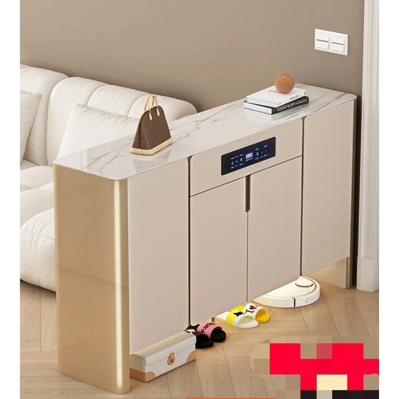 Light luxury intelligent disinfection shoe cabinet deodorization sterilization drying household door net red entry door cabinet