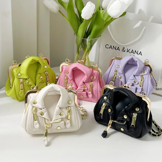 Cute Jacket Handbags for Women 2022 Designer Luxury Women's Bag Trend Clip Clutch Women Shoulder Bag Fashion Purse Crossbody Bag