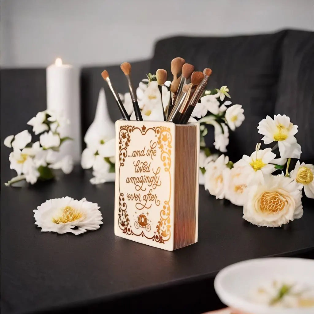 Luxury Ceramic Gold Book Vase Northern European Modern Flower vaseTable Vase Wedding Hydroponics Room Plant Vase Decoration