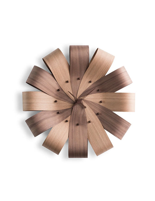 DIAM 55CM Walnut Wall Clock Nordic  HomeDecorative Minimalist Modern Art Creativity Wall  Watches