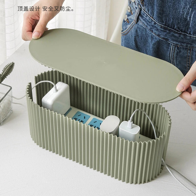 Large plug board storage box wire Cable Storage Case Organizer Box Socket Plug Wireless WiFi Router Board Bracket for Household