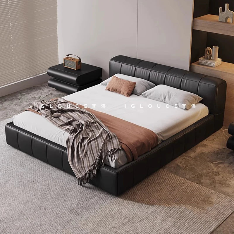 Leather Space Saving Nordic Beds Storage Multifunctional Beauty Free Shipping Double Bed Adults Hotel Camas De Casal Furniture