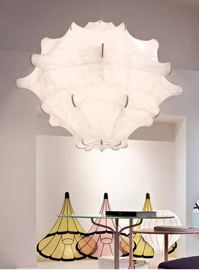 WELTIG Modern Japanese Wabi Sabi Silk Pendant Light