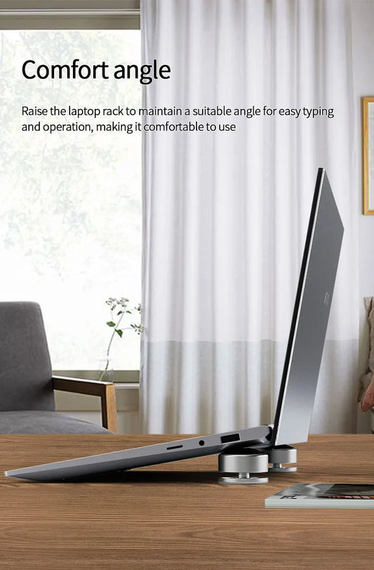 Portable Adjustable Laptop Stand – with Antiskid, Height-Adjustable Support