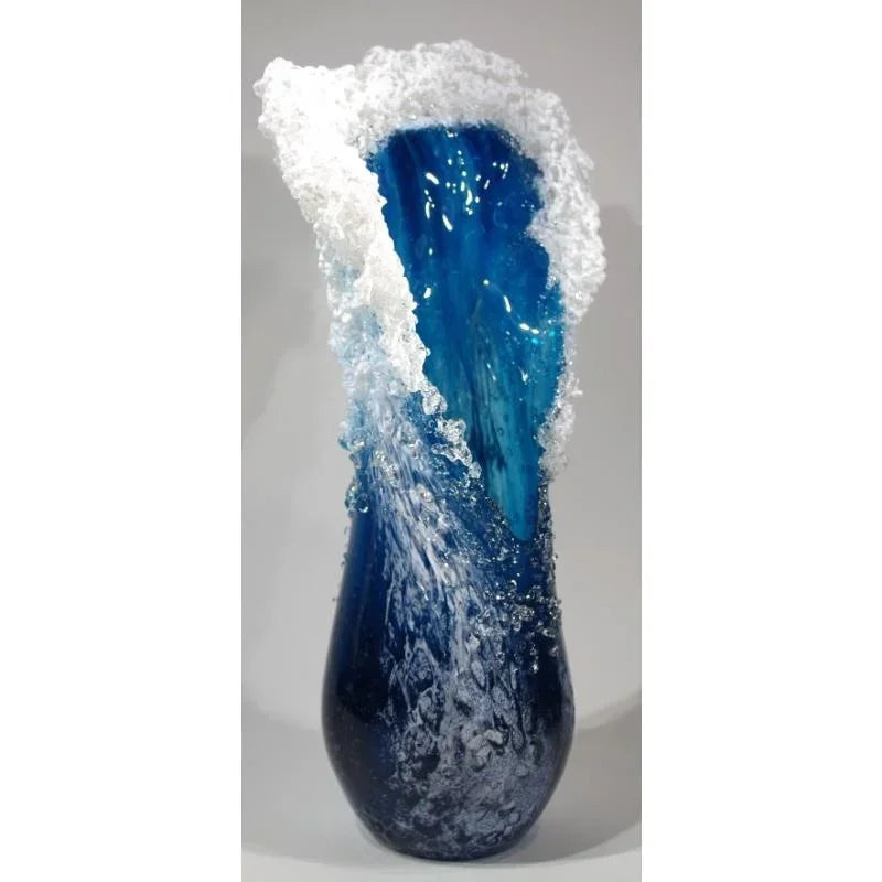 Modern Vase Home Decoration Wave Shaped Vase Resin Crafts Fashion Nordic Style Office Living Room Room Decoration Blue Vase