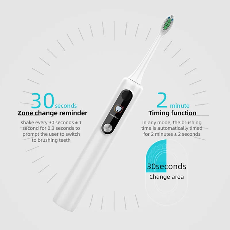 Intelligent Magnetic Suspension Ultrasonic Electric Toothbrush Rechargeable Soft Bristles Waterproof Screen / Visualization DIY