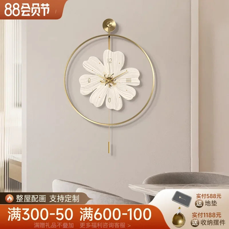 Cute Large Clock Wall 3d Mechanism Fashion Kitchen Interior Korean Silent Wall Watch Fashion Minimalist Reloj Home Decoration