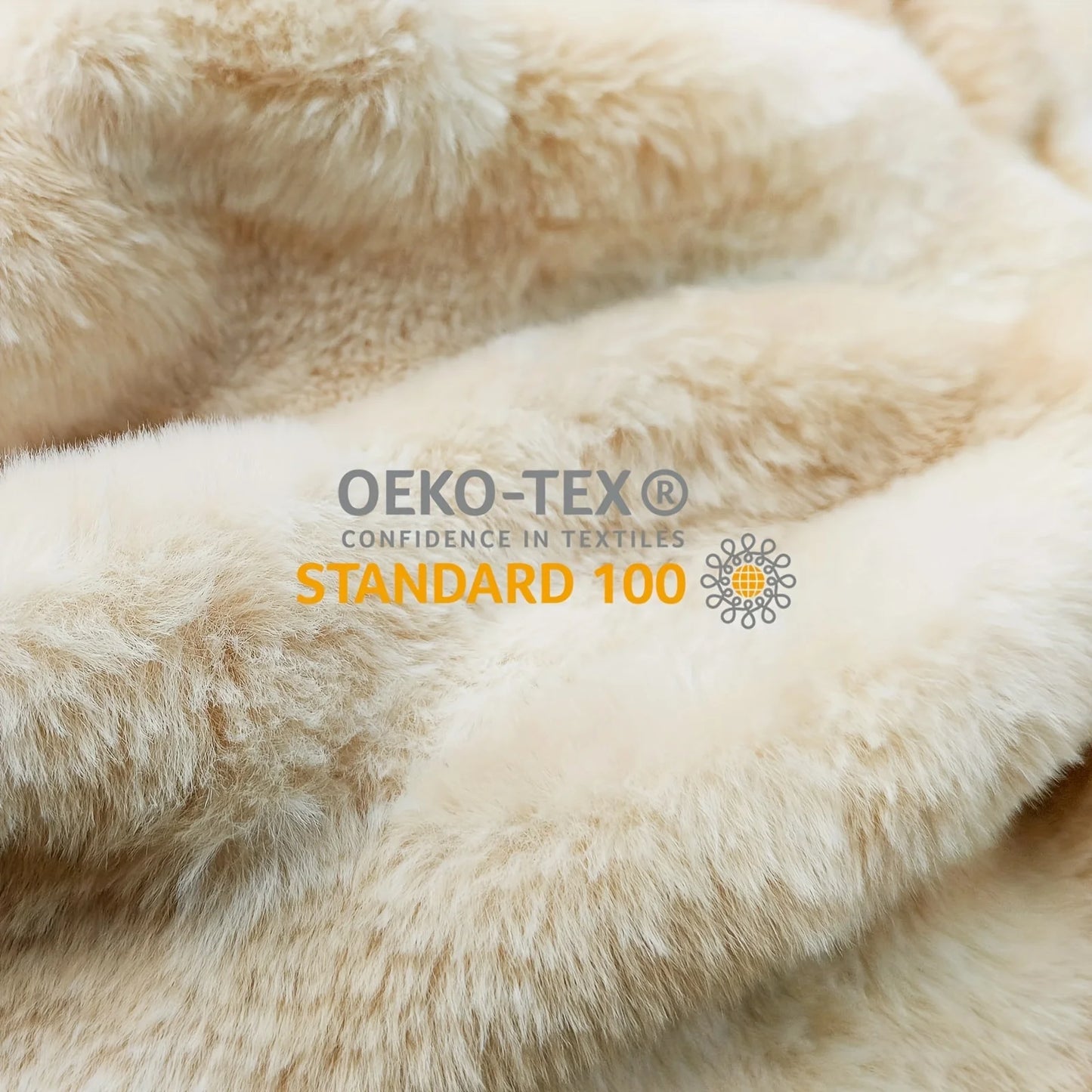 Soft Fuzzy Faux Fur Throw Blanket in Camel Cozy Fluffy Plush Fleece Blanket Furry Shaggy Accent for Couch Bed Sofa Travel Office