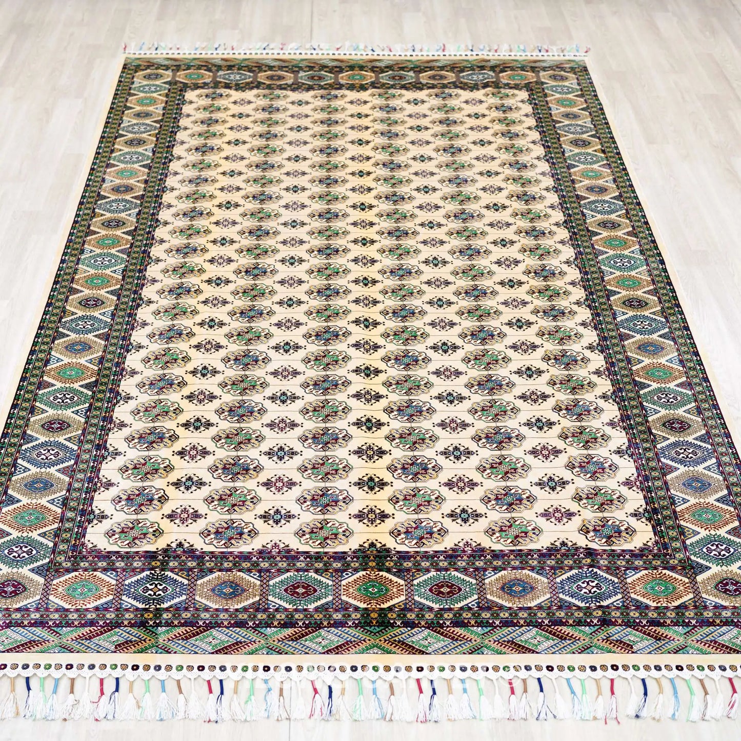 2x3m New Handwoven Silk Carpet All-Over Low Pile Turkish Floor Rug (YWX271A)