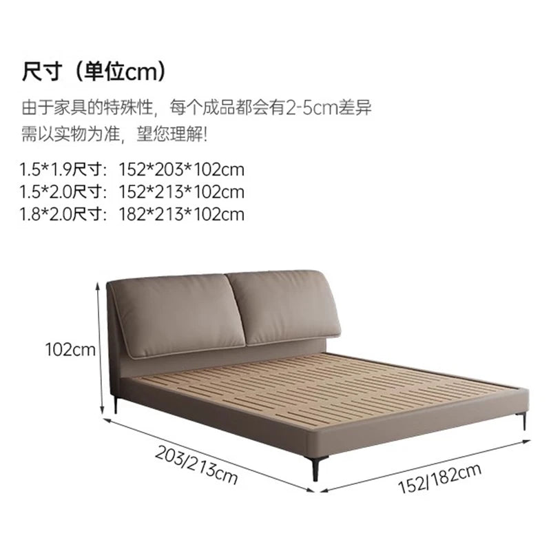 Storage Luxury Bed Frames Queen Sized Aesthetic Headboard Bed Minimalist Unique Cama De Lujo Para Dormitorio Bedroom Furniture