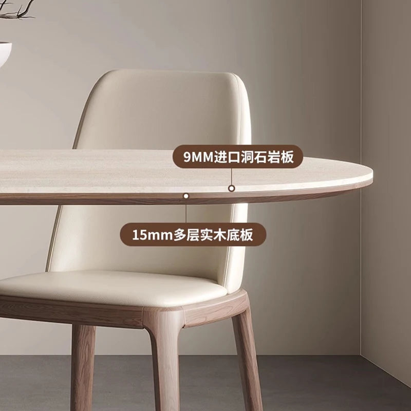 Restaurant Tables Multifunction Dining Table Designer Coffee Wooden Elegant Ceramic Reception Sedentary Luxury Bwrdd Room Oval