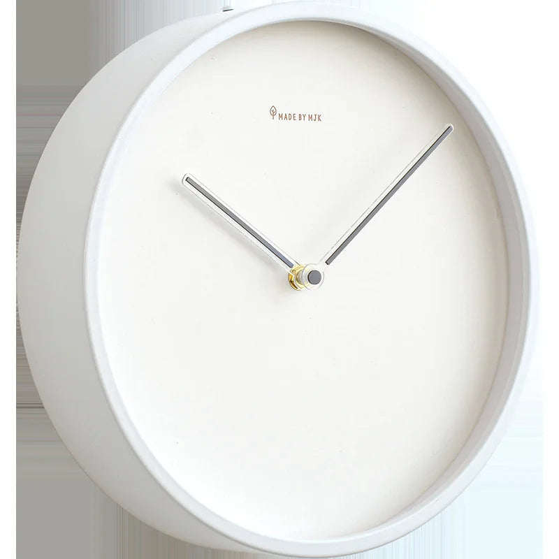 Nordic Modern Minimalist Wall Clock Ins Living Room Light Luxury Mute Clock Metal Fashion Personality Simple  White Wall Clocks