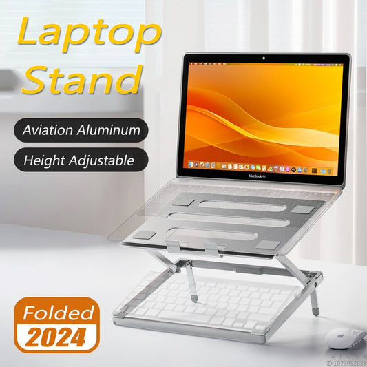 Laptop Stand Adjustable Aluminum Alloy Laptop Tablet Up To 17.3 Inch Laptop Portable Folding Stand Cooling Stand Support