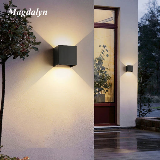 Magdalyn Outdoor Wall Lamp Aluminum Home Decoration Porch Sconce Up Down Building Fixtures  Nordic Interior Waterproof Led Light