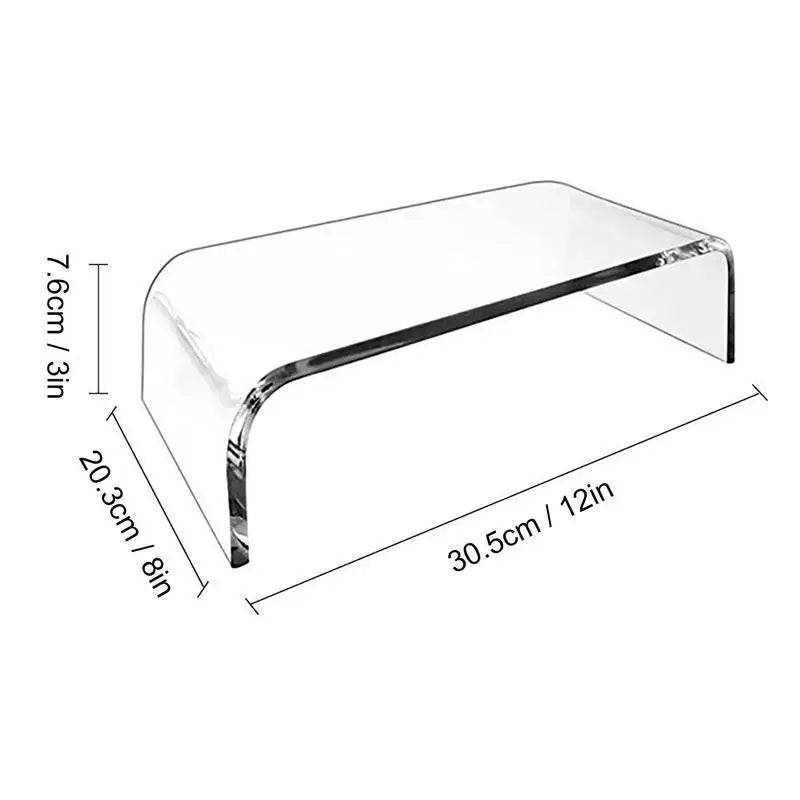 Clear Acrylic Desktop Computer Monitor Stand Office Desktop Storage Notebook Display Shelf Desktop Storage Shelf Pad High Shelf