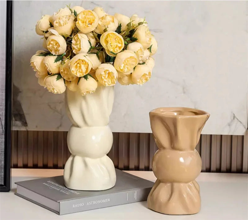 Premium Gold Candy Vase Ornaments, Living Room Flower Arrangement, Dining Table, Xuan Guan, Light Luxury TV Cabinet, Art Decorat