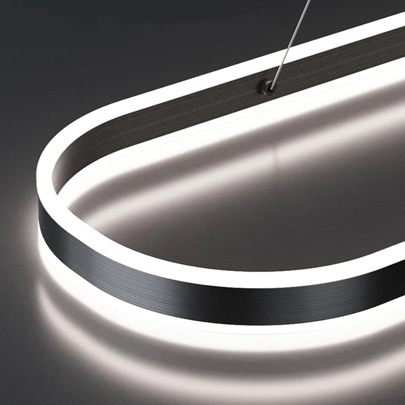 WELTIG Nordic LED Ring Chandelier – Stylish Aluminum Pendant Light for Kitchen & Restaurant