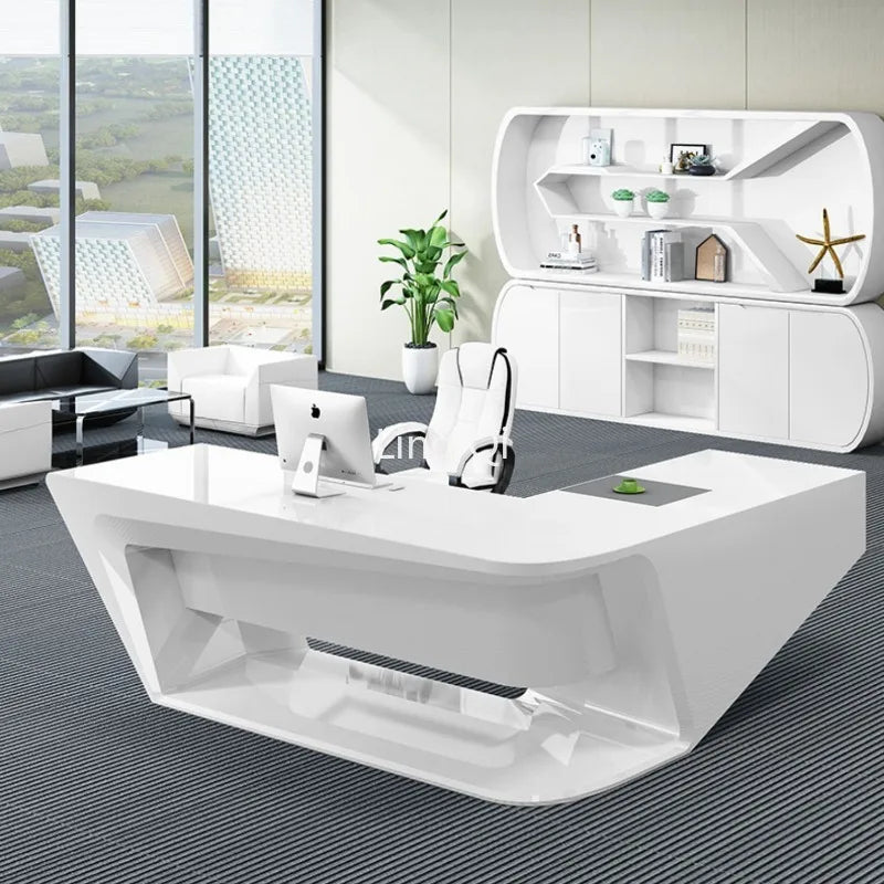 High Quality Girl Boss Office Desk White Small Modern Designer Computer Desks Unusual Unique Art Bureau Meuble Home Furniture