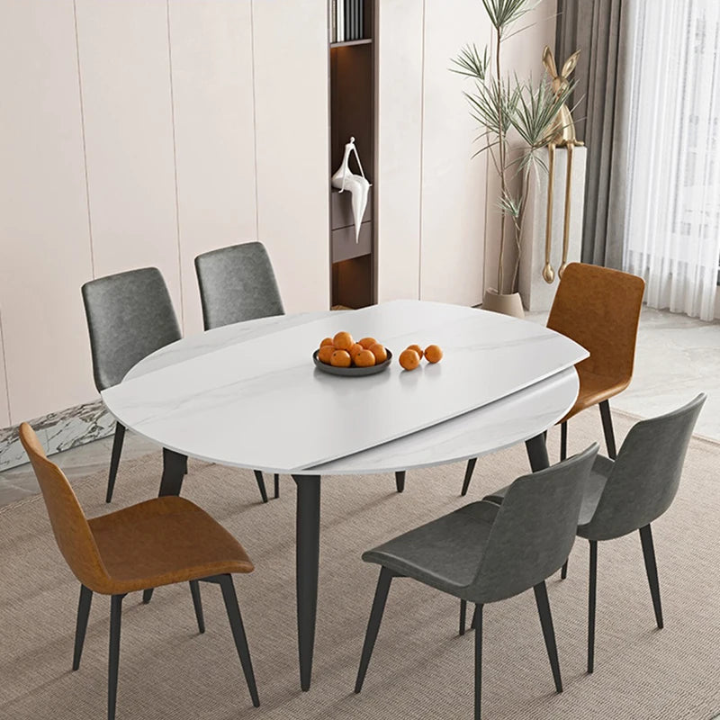 Luxury Dining Table Extendable Designer Coffee Dinning Tables Cafe Elegant Round Multifunction Home Bwrdd Furniture Reception