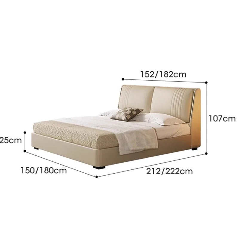 Storage Double Bed Modern Multifonction Bedroom Lounge Double Bed Luxury King Size Cama Elastica Pula Pula Hotel Furniture