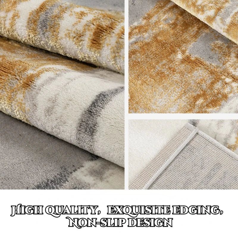 American Luxury Abstract Carpets Minimalist Carpet for Living Room Sofa Coffee Table Area Rug Bedroom Bed Tail Large Size Mats