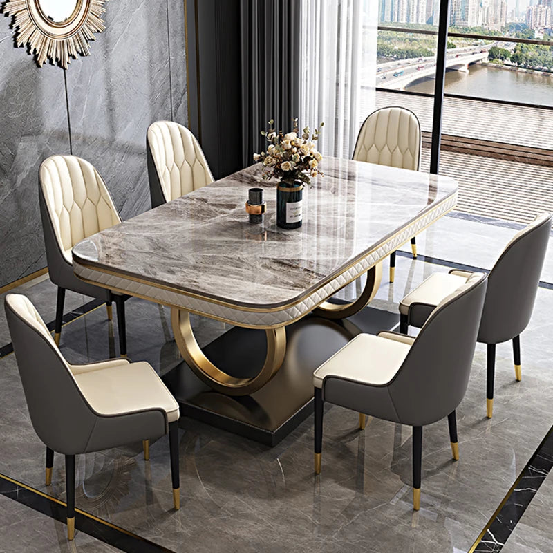 Designer Living Room Table Party Unique Floor Luxury Modern Dining Table Restaurant Kitchen Big Mesas De Comedor Home Furniture