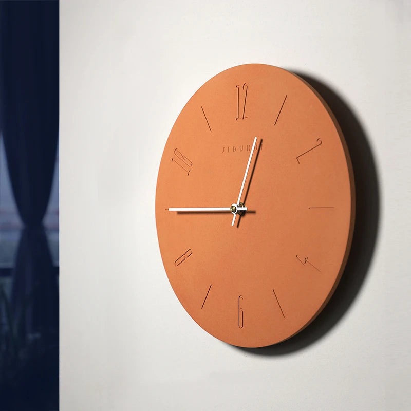 Luxury Modern Wall Clock Design Unique Orange Numbers Industrial Digital Clock Minimalist Relogio De Mesa Living Room Decoration