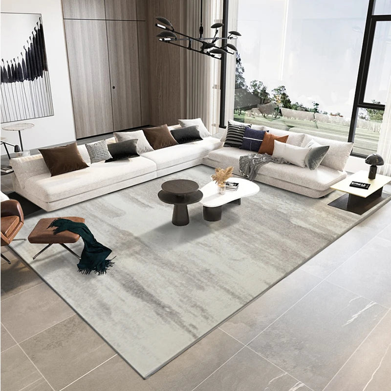 Grey Carpet Living Room Nordic Modern Large Area Rugs Carpet Light Luxury Home Decoration Ins Bedroom Carpet Thick Floor Rug